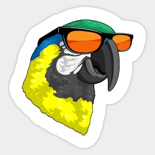 Parrot with Sunglasses Sticker